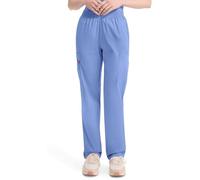 Dickies EDS Signature Scrubs for Women, Elastic Waist Pull-On Cargo Pants for Women in Soft Brushed Poplin 86106, Ceil Blue, 5X-Large