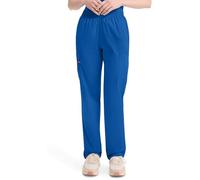 Dickies EDS Signature Scrubs for Women, Elastic Waist Pull-On Cargo Pants for Women in Soft Brushed Poplin 86106, Royal, XL