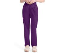Dickies EDS Signature Women Scrubs Pant Natural Rise Tapered Leg Pull-on 86106, Eggplant, Large
