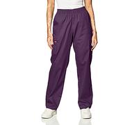 Dickies EDS Signature Women Scrubs Pant Natural Rise Tapered Leg Pull-on 86106, Eggplant, S Petite