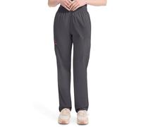 Dickies EDS Signature Women Scrubs Pant Natural Rise Tapered Leg Pull-on 86106, Pewter, XS