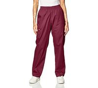 Dickies EDS Signature Women Scrubs Pant Natural Rise Tapered Leg Pull-on 86106, Wine, Large