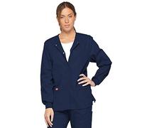 Dickies EDS Signature Women Warm Up Scrubs Jacket Snap Front 86306, Navy, 3XL Plus