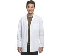 Dickies Everyday Scrubs Men's 31 Inch Lab Coat, White, 5X-Large