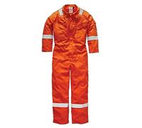 Dickies Flame Retardant Firechief High Visibility Daletec Lightweight Coverall Overall Boilersuit ORANGE WD5407 (36T)