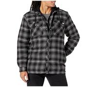 Dickies Fleece Hooded Flannel Shirt Jack Relaxed Charcoal