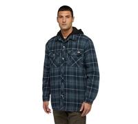 Dickies Fleece Hooded Flannel Shirt Jack Relaxed Dark Navy
