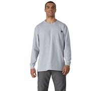 Dickies Grey Men's Chest Pocket Long-sleeve Tee T-shirt