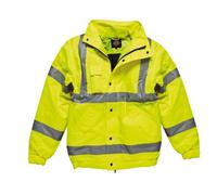Dickies Hi-Vis Bomber Jacket, Yellow, XXXXL