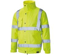 Dickies High Visibility Mens Yellow Bomber Work Wear Jacket - Size 3XL