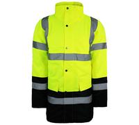 Dickies High Visibility Motorway Safety Two Tone Mens Yellow Jacket - Size Medium
