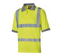Dickies High Visibility Yellow Safety Polo Shirt - SA22075 EN471 Sizes S-4XL