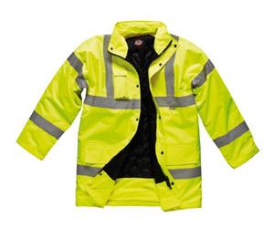 Dickies High Visibilty Hi-Vis Yellow Safety Motorway Jacket (Medium Chest 40" - 42")