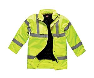 Dickies High Visibilty Hi-Vis Yellow Safety Motorway Jacket (Small Chest 36" - 38")