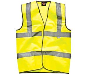Dickies Highway Safety High Visibility Hi-Viz Yellow Waistcoat (X-Large Chest 48"-50")