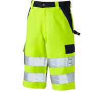 Dickies Mens Industry Polycotton Two Tone Hi Vis Reflective Shorts