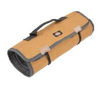 Dickies Large Wrench/Screwdriver Organizer Roll for Mechanics 23 Tool Pockets Durable Canvas Construction 26 in. x 14.25 in. Unrolled Grey/Tan