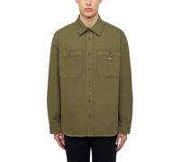 Dickies - Men's casual denim shirt - Houston LS Shirt Military Green for Men - Size M - Khaki Khaki M