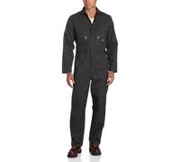 Dickies Men’s Deluxe Long Sleeve Coveralls - 7.5 oz Twill Mechanic Jumpsuit with Zipper Front Industrial Uniform Fit, Olive Green V1, M