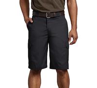 Dickies Men's 11 Inch Regular Fit Stretch Twill Cargo Short, Black V1, 34