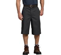 Dickies Men's 15 Inch Inseam Work Short with Multi Use Pocket Utility Pants, Black V1, 38