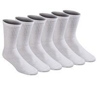 Dickies Men's All Purpose Cushion Crew Socks (6/12 Casual, White (6 Pairs), X-Large (Pack of 6)