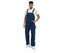Dickies Men's Bib Smooth Straight Dungarees, Blue (Bleu Rnsd Ind/Blu), W36/L32 (Manufacturer Size: W36/L32)
