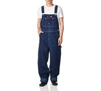Dickies Men's Bib Smooth Straight Dungarees, Blue (Bleu Rnsd Ind/Blu), W38/L34 (Manufacturer Size: W38/L34)