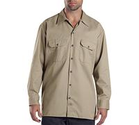 Dickies Men's Big and Tall Long Sleeve Work Shirt, Desert Sand V1, XL