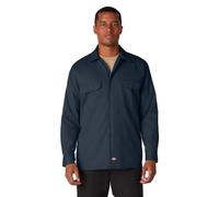 Dickies Men's Big and Tall Long Sleeve Work Shirt, Navy, XXL