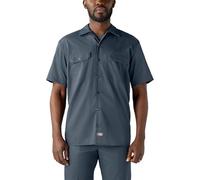 Dickies Men's Big and Tall Short Sleeve Work Shirt - Blue, 3X