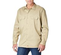 Dickies Men's Long Sleeve Flex Twill Work Shirt Big, Desert Sand V1, 3XL