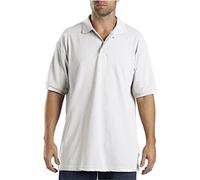 Dickies Men's Big Short-Sleeve Pique Polo Shirt, White V1, XXL