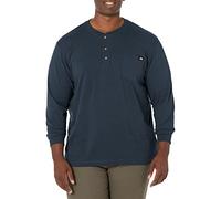 Dickies Men's Big-Tall Long-Sleeve Heavyweight Henley, Dark Navy, Medium