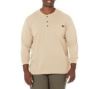 Dickies Men's Big-Tall Long-Sleeve Heavyweight Henley, Desert Sand, Medium