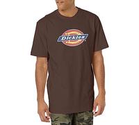 Dickies Men's Big & Tall Short Sleeve Tri-Color Logo Graphic T-Shirt, Chocolate Brown, Medium
