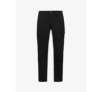 Dickies Mens Black Millerville Brand-patch Straight-leg Regular-fit Cotton Cargo Trousers 32