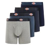 Dickies Men's Boxer Briefs, Cotton Stretch Pack of 4, Naval Academy, Vintage Indigo, Heather Gray, Heather Navy, M