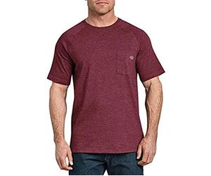 Dickies Men's Camiseta Refrigeración Rendimiento de Manga Corta Undershirt, Burgundy Heather, L
