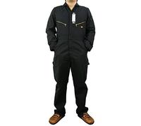 Dickies Men's Deluxe Long Sleeve Blended Coverall, Black, Large/Tall
