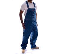 Dickies Men's Denim Bib Overall Stone Washed Indigo Blue 38 x 34