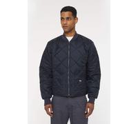 Dickies Mens Diamond Quilted Classic Comfort Zip Nylon Jacket Navy