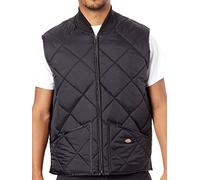 Dickies mens Diamond Quilted Vest, Black, 4XL