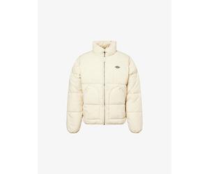 Dickies Mens Dickies Summerdale Logo-Embroidered Shell-Down Puffer Jacket Wood Ash M