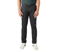Dickies Men's Skinny Fit Double Knee Work Pants Business Casual, Black, 30 W/32 L