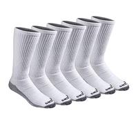 Dickies Men's Dri-tech Moisture Control Boot-Length Socks, Available in L-XL (6, 12 Casual, White (6 Pairs), Large (Pack of 6)
