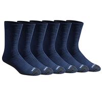 Dickies Men's Dri-Tech Moisture Control Casual Socks Multipack (Pack of 6), 3.0 Full Cushion Navy Marl (6 Pairs), Shoe Size: 6-12