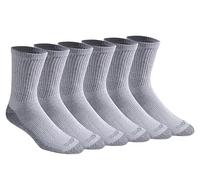 Dickies Men's Dri-tech Moisture Control Crew Socks (6 & 12, Comfort Length Grey (6 Pairs), Shoe Size: 6-12