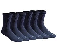 Dickies Men's Dri-tech Moisture Control Comfort Length Crew Socks (6 & 12 Pairs) Dri-tech Moisture Control Comfort Length Crew Socks (6 & 12 Pairs), Comfort Length Navy (6 Pairs), Shoe Size: 6-12