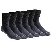 Dickies Men's Dri-tech Moisture Control Crew Socks (6 & 12 Pairs), Comfort Length Black (6 Pairs), Shoe Size: 6-12